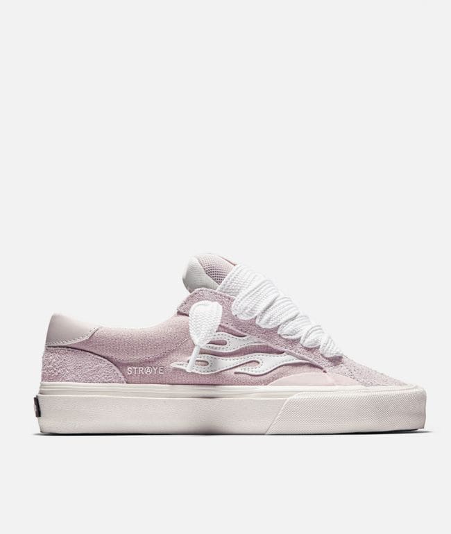 Straye Logan Puff Dusty Pink & White Skate Shoes, foto 2